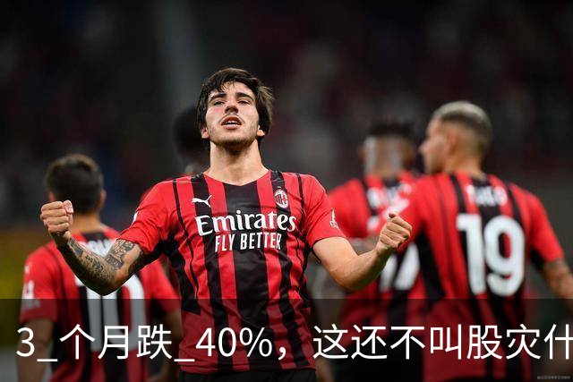 3 个月跌 40%，这还不叫股灾什么是股灾