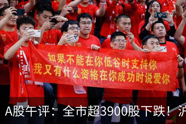 A股午评：全市超3900股下跌！沪指跌0.89%，创业板指跌2.77%，均创逾一年新低